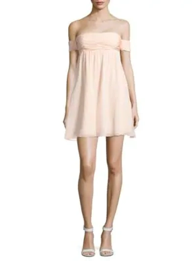 Shop Rachel Zoe Melinda Silk Dress In Blush