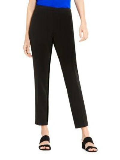 Shop Vince Camuto Solid Ankle-length Trousers In Black