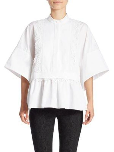 Shop Erdem Kathleen Kimono Top In White