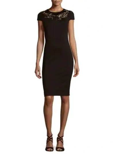 Shop Versace Abito Donna Beaded Dress In Black