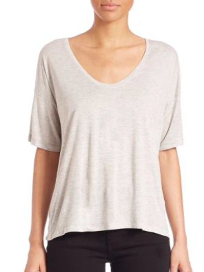 Shop Alexander Wang T Short-sleeve Scoopneck Tee In Heather Grey