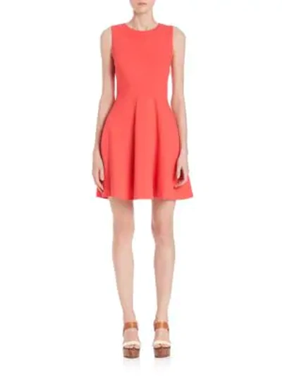 Shop Diane Von Furstenberg Citra Fit & Flare Dress In Ocean Coral