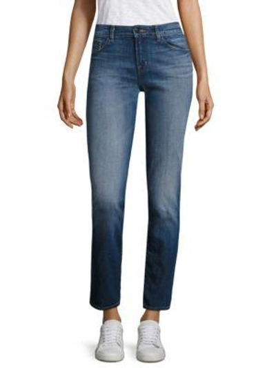 Shop J Brand Amelia Straight-leg Jeans In Decoy