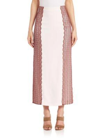 Shop Tanya Taylor Simmons Midi Skirt In Shell