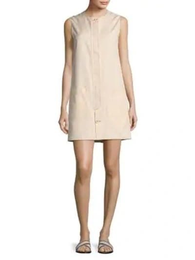 Shop Helmut Lang Slip-on Mini Dress In Alabaster