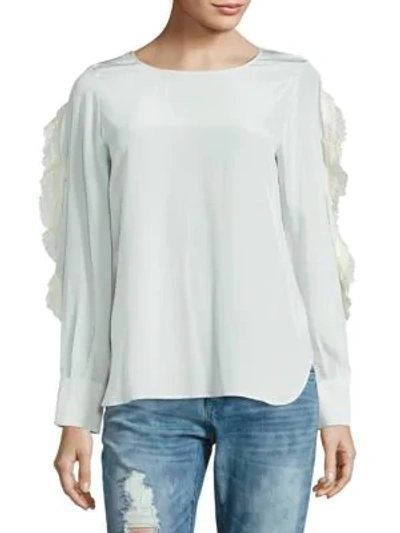 Shop See By Chloé Long-sleeve Silk Blouse In White