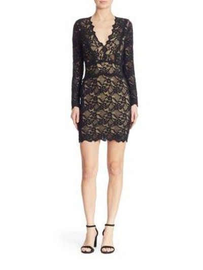 Nightcap Clothing Debut Lace Mini Dress In Black | ModeSens