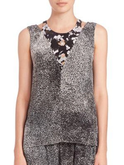 Shop Kenzo Sand Sleeveless Blouse In Anthracite