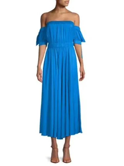 Shop Milly Zoey Maxi Dress In Lapis Blue