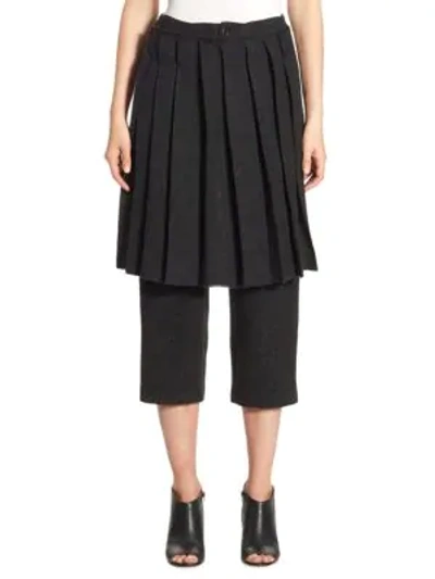 Shop Nocturne 22 Pleated Skirt Trousers In Black