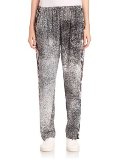 Shop Kenzo Sand Silk Pants In Anthracite