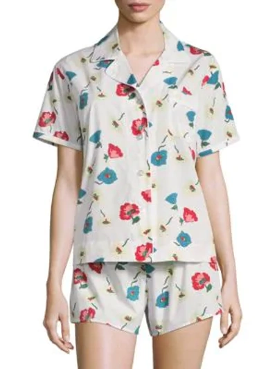 Shop Sleepy Jones Corita Paloma Cotton Pajamas In Blossom Print