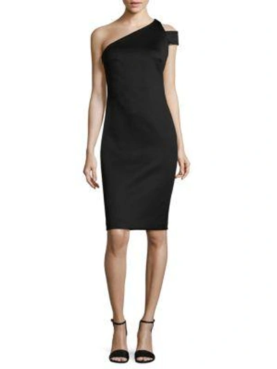 Shop Calvin Klein One-shoulder Bodycon Dress In Black
