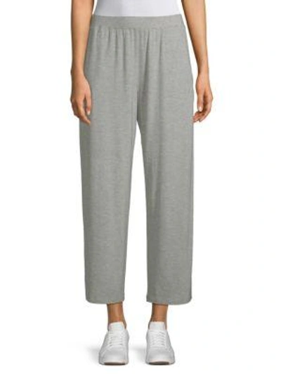 Shop Skin Heathered Crop Pants In Heather Grey