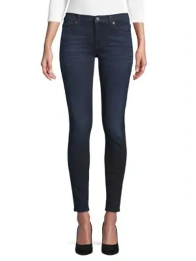 Shop 7 For All Mankind Gwenevere Slim-fit Super Stretch Jeans In Dark Blue