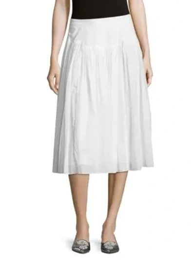 Shop Rebecca Taylor Cotton Voile Skirt In Sea Salt