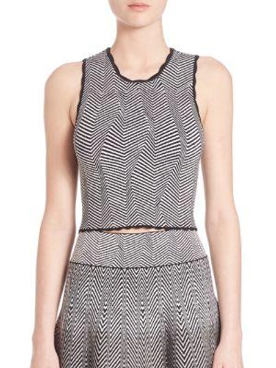 Shop Opening Ceremony Optic Lines Cropped Top In Black Multi