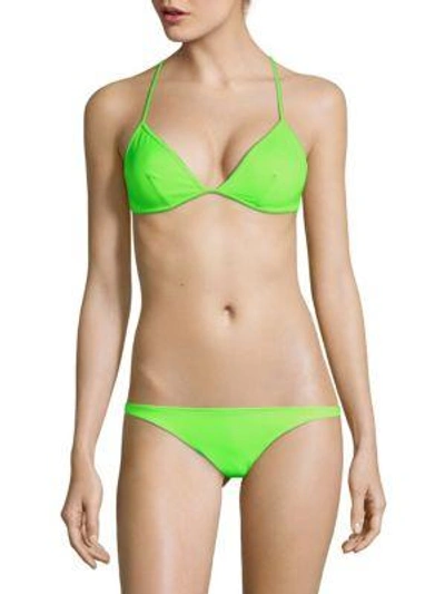 Shop Melissa Odabash Two-piece Cross Back Bikini In Lime