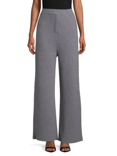 Shop Stella Mccartney Wool Wide-leg Trousers In Grey