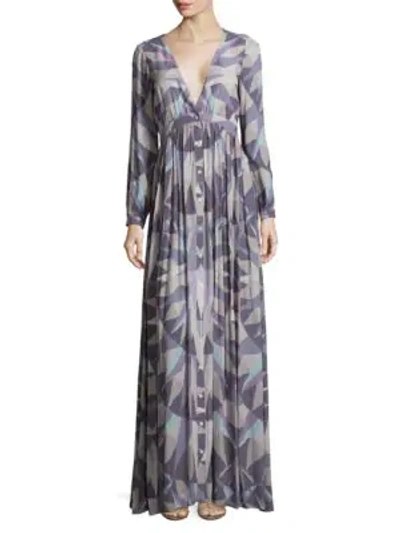 Shop Mara Hoffman Compass Maxi Dress In Lavender