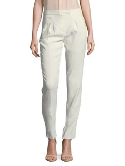 Shop Sandro Peg-leg Pants In Ecru