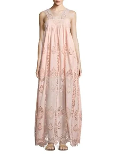 Shop Nightcap Clothing Pixie Lace Gown In Pink
