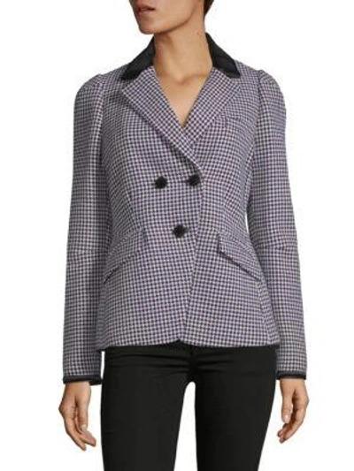 Shop Altuzarra Paladini Houndstooth Jacket In Black White