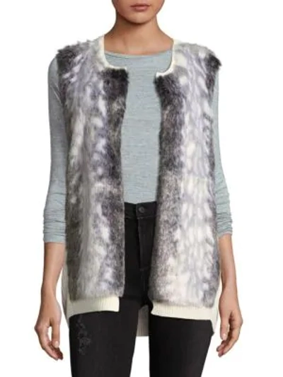 Shop Nydj Winter Faux Fur Vest In Sugar