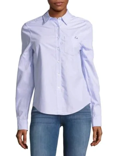 Shop Equipment Solid Cotton Shirt In French Blue
