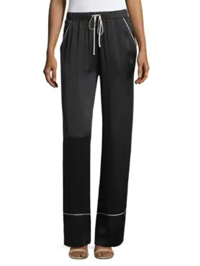 Shop Majorelle Eaton Silk Pants In Black