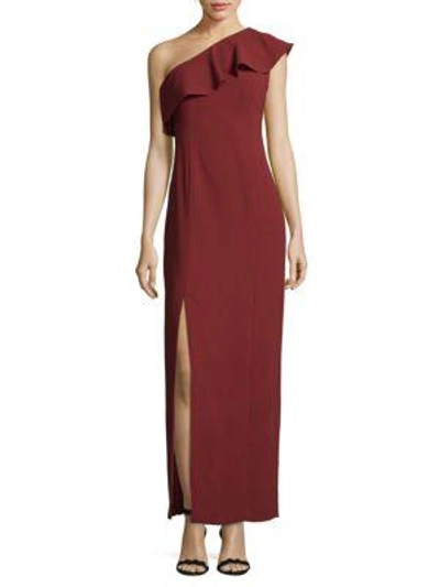 Shop Calvin Klein One-shoulder Dress In Persimmon