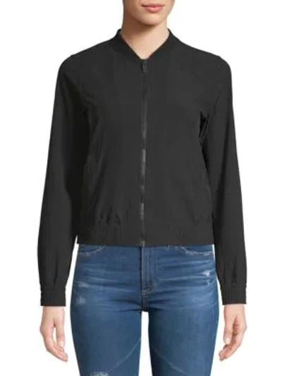 Shop Marc New York Stand Collar Zip Bomber Jacket In Black