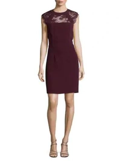 Shop The Kooples Sleeveless Lace Dress In Red