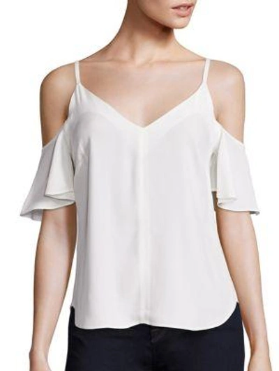 Shop A.l.c Olivia Cold-shoulder Top In White
