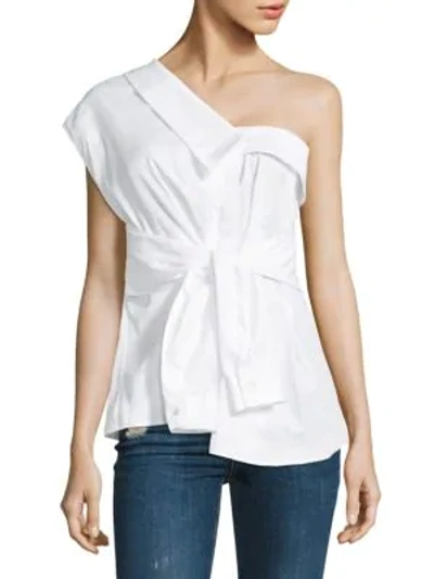 Shop Petersyn Hadley Tie- Front Cotton Top In White