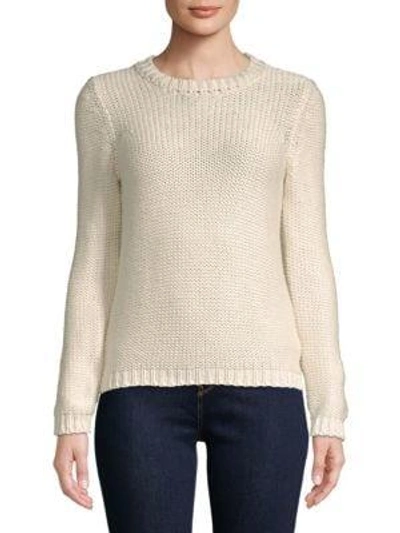 Shop Valentino Yarn Silk Sweater In Avorio