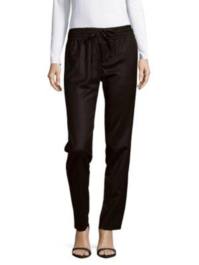 Shop Zadig & Voltaire Parone Solid Woolen Pants In Noir