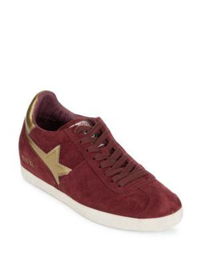 Shop Ash Guepard Wedge Leather Sneakers In Barolo