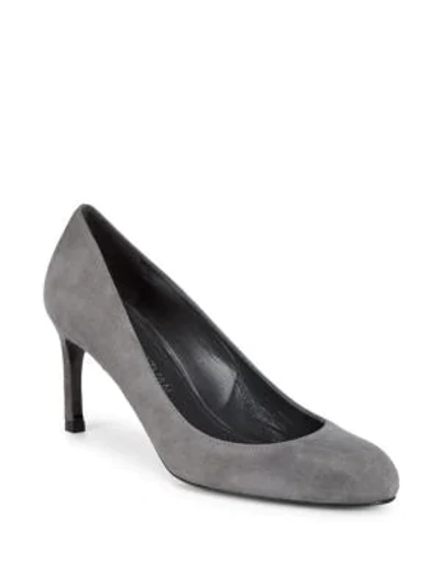 Shop Stuart Weitzman Moody Suede Pumps In Grey