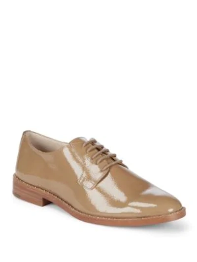 Shop Vince Camuto Loanna Leather Oxfords In Sabbia