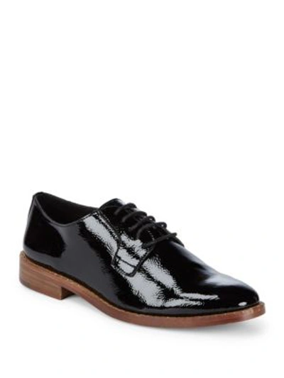 Shop Vince Camuto Loanna Leather Oxfords In Black