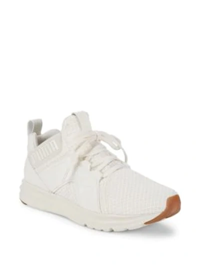 Shop Puma Enzo Logo Lace-up Sneakers In White