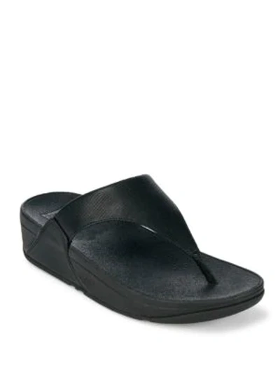 Shop Fitflop Lulu Thong Sandals In Black