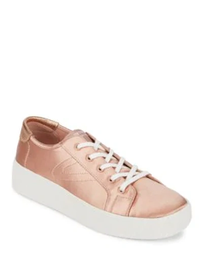 Shop Tretorn Satin Lace-up Sneaker In Light Pink
