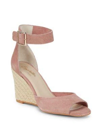 Shop Seychelles Leather Wedge Espadrilles In Rose