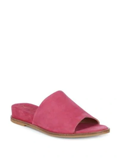 Shop Seychelles Take A Dive Leather Slides In Fuchsia