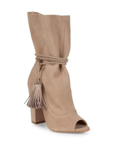 Shop Schutz Jemma Block Heel Booties In Neutral