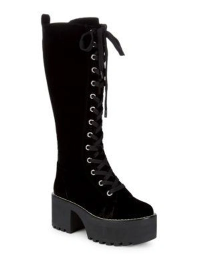 Shop Alice And Olivia Raye Platform Boots In Black