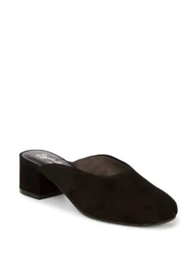 Shop Seychelles Migrated Slip-on Leather Mules In Black