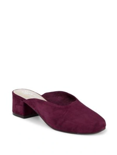 Shop Seychelles Migrated Slip-on Leather Mules In Burgundy